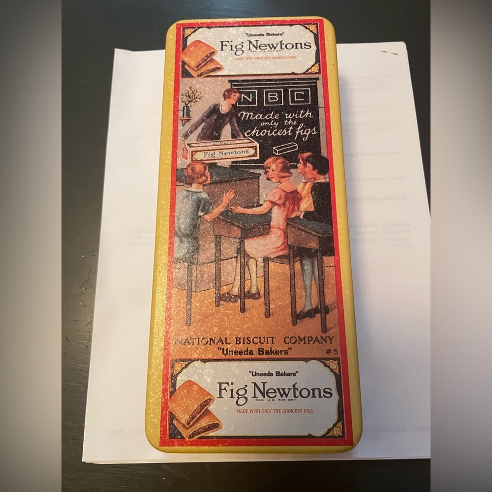 Vintage Newton Tin Storage Box